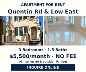 Quentin Rd & Low East apartment for rent: 3 bedrooms, 1.5 baths, $5,500 per month, no fee. Inquire online.